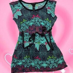 Custo Barcelona Y2K floral print top with tie back